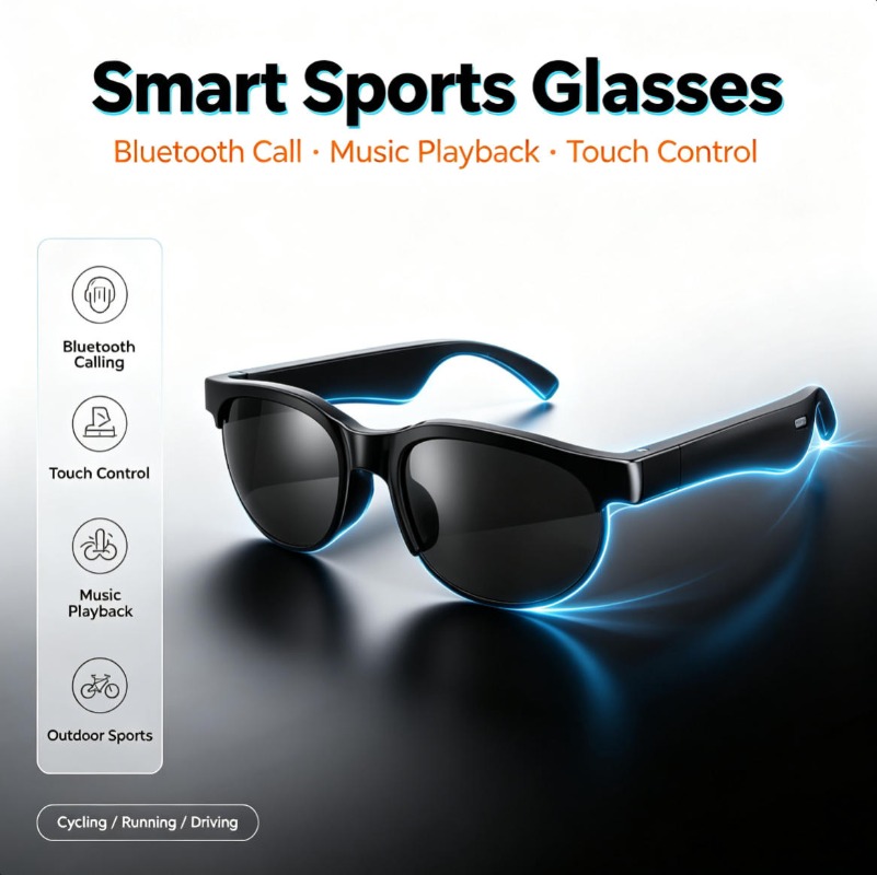 スマートオーディオサングラス Bluetoothハンズフリー - Smart Glasses Lens のレビューと価格