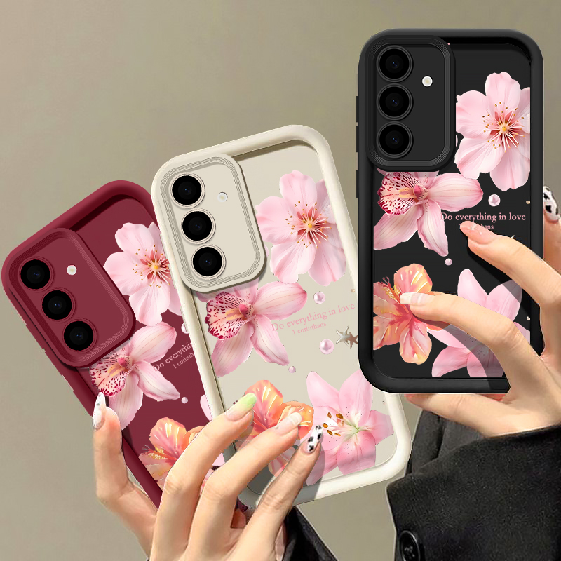 ピンクの花柄スマホケース Samsung Galaxy A5 - Samsung Galaxy A55 のレビューと価格