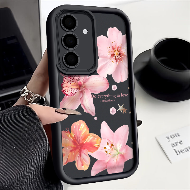 ピンクの花柄スマホケース Samsung Galaxy A5 - Samsung Galaxy A55 のレビューと価格