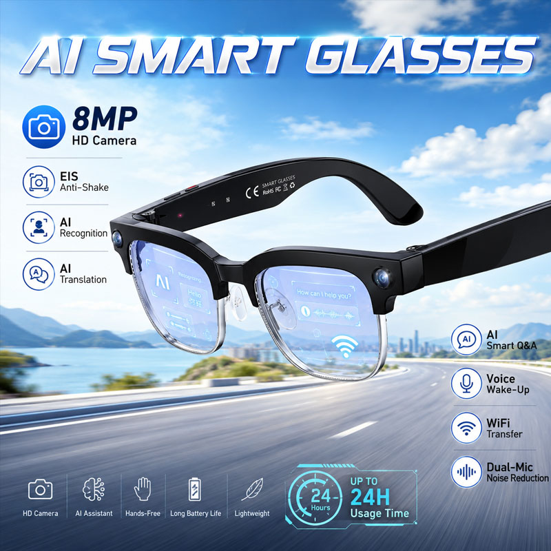 W630 HeyCyan AI音声起動インテリジェント翻訳質 - Smart Glasses Lens のレビューと価格