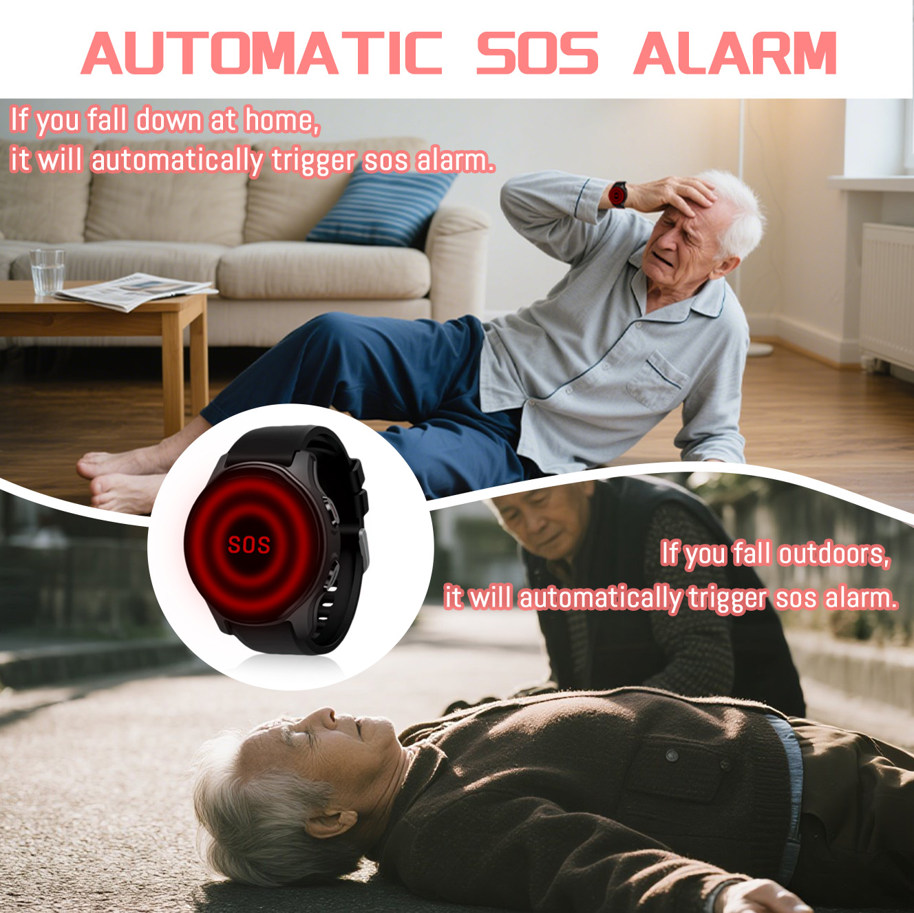 高齢者向け新型4G GPSナビゲーションスマートウォッチ V - Fall Detection Watch のレビューと価格