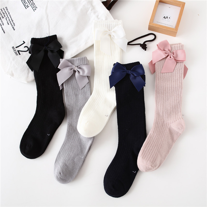 子供女の子靴下弓綿女の赤ちゃん靴下ソフト幼児ロングソックス子 - Baby Sock Oximeter のレビューと価格